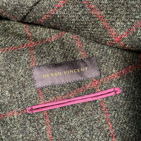 Devan Vincent Tweed Wool Sports Coat Jacket Blazer Medium Equestrian Safari Boho - Picture 3 of 13